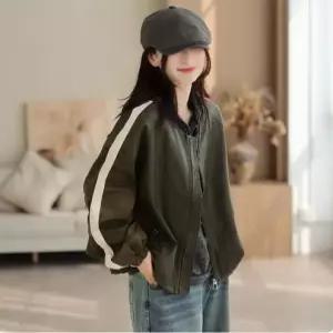 엘럽 여성용 가을 야구 점퍼 PU가죽 슬림핏 트렌드 상의 원템3