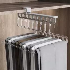 [생활] 무타공 슬라이딩 바지걸이 공간절약 정리 거치대 옷걸이