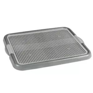 [반려] 그물망 강아지 1P 화장실 그레이 원터치결합 배변판