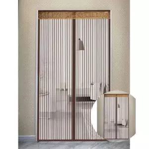 스트라이프 문 모기장 90x210cm 브라운 현관방충문 방충망문