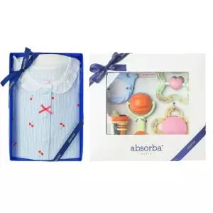 [갤러리아] (압소바출산,백일,돌,유아내의)쥬빌반소내의+5종딸랑이세트(A1B-10393SET)