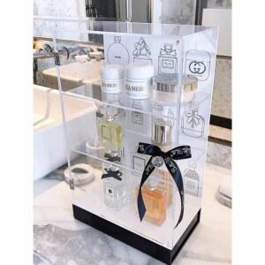 향수장 정리함 트자동차 케이스 박스 대리석마스크스탠드 미니 대리석무늬 립스틱