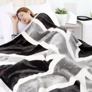 플래그 그레이 유니언잭 디자인 밍크 싱글 담요 담요