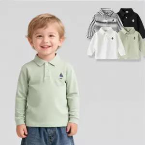 NEW보들자수 남아여아 긴팔 카라티셔츠 206093