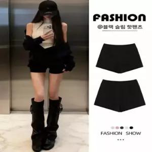 팬츠 여친 블랙 도톰해 정장 A라인 보이는 반 하이웨스트 기모 부츠 핫팬츠 날씬하고 admr1