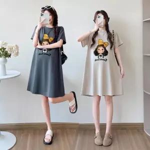 여성 2컬러 귀여운 노랑 리본을 한 소녀 원피스 ouP6+7Wtr