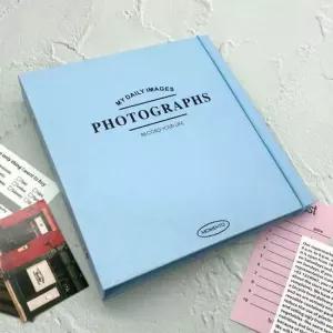 인생사진 네컷 접착식 포토북 앨범 블루 사진첩