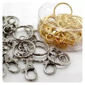 [문구] 글로벌이지 열쇠고리 금색 은색 용기 9개입 4EA