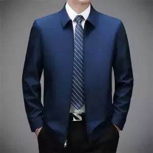 남성 실크 가을 캐주얼 봄 자켓 코트 상의 숄 칼라 무스탕 KS3