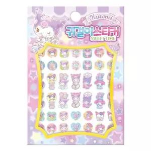 산리오 쿠로미 캐릭터즈 어린이 귀걸이 스티커 X2개