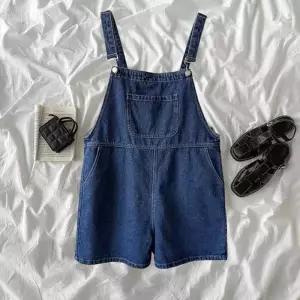 [오노마] ONM 캐주얼 데님 오버핏 포켓 청 멜빵 바지