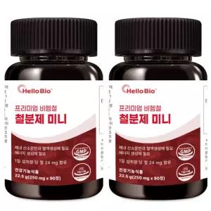 프리미엄 비헴철 철분제 미니 90정 2개 총 6개월분