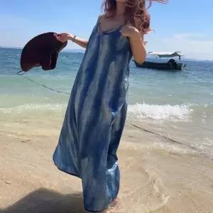 [오노마] ONM 여성 마린 해변룩 슬리브리스 끈나시 민소매 롱원피스