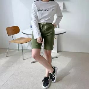 [오노마] ONM 여성 6컬러 여름 반바지 데일리 허리밴딩 스판 마바지