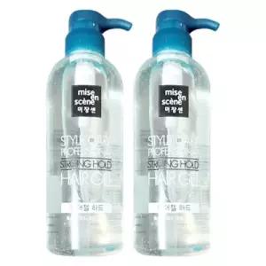 미쟝센 스타일 케어 프로페셔널 스트롱 홀드 헤어 젤 하드 500ml 2개