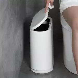 [JED] 사무실 원터치휴지통 미니 밀폐 쓰레기통 냄새차단