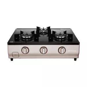 나비엔 매직 국내 3구 가스레인지 자동온도조절 골드핑크 GRF-6203 LPG(프로판가스)