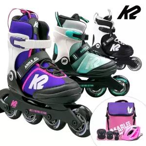 K2 인라인 스케이트 모토 안나+가방+헬멧+보호대 아동 어린이 유아 인라인스케이트 신발항균건조기 휠커버