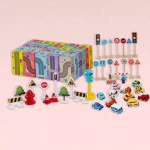 도로 벽돌 블록 종이/블럭/놀이/어린이/사각/쌓기/완구/조립식/장난감/유아/만들기/교육용/놀이방/놀이용