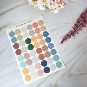 원형 컬러 다용도 다이어리 데코 스티커 컬러라운드