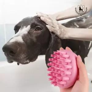 딩동펫 반려동물 샴푸 마사지 브러쉬 목욕 용품 라운드 MNS