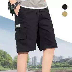 [JED] 하프팬츠 허리밴딩 면바지 포켓 데일리룩 남성 반바지 카고 여름 5부