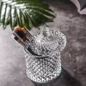 (사이즈 소형)유리 촛불 빈티지 수납함 소형