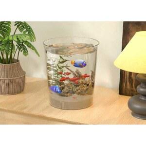 폴리카보네이트 어항 물고기 뚜껑 수족관 라운드 안깨지는 배수 캡 미 해수어 흰색 이동식 스몰