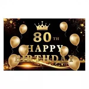 현수막 대형 장식 기념일80 소품 생일 배너 럭셔리