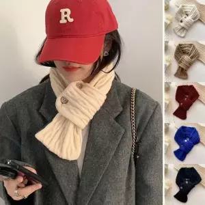 니트 쁘띠 꽈배기 목도리 남녀 미니머플러 보온