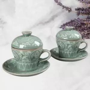 다기잔 청자 차세트 찻잔세트 다기세트 2인구성 집들이선물