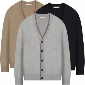 남자 가디건 니트 봄 가을 간절기 얇은 남성 정장 기본 브이넥 카디건 빅사이즈 M~2XL