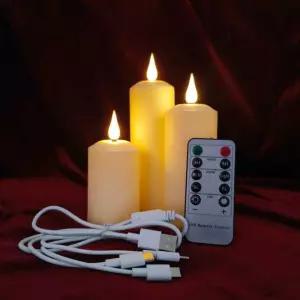 usb 촛불 양초 램프 가짜 LED 크리스마스 장식 티라이트