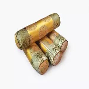 왕실 궁중 사각형 베개 대형 쿠션 오색모빌 전통보료 옛날 예단 귀족 공연 프로스퍼러스