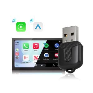 무선 카플레이 안드로이드 오토 어댑터 스마트 호환 미니 박스 (공장 출고 시 유선 연결 차량용) 2 in 1 플