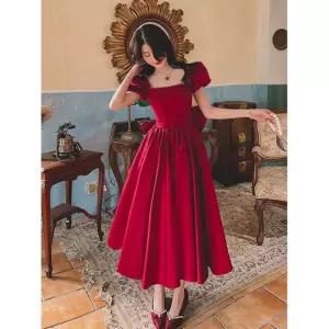 이브닝 레드 드레스 파티 시상식 공주 스냅촬영 들러리