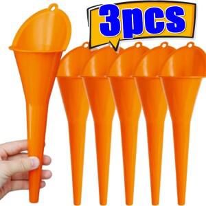 1-3pcs 긴 손잡이 자동차 주유 도구 바이크 오토바이 방수 플라스틱 깔때기 부품 장비