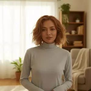 (리부) 목폴라 반폴라 폴라티 반목티 목폴라티 회색니트 목티