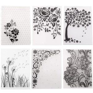 6개 눈송이 종이 공예 장식 몰드 스크랩북 용품 카드 수제 스텐실 사진 엠보싱 미술 DIY 플라스틱 스탬프 폴더 앨범 도구 템플릿