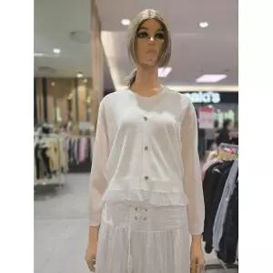 [에고이스트] 밑단 배색 러플 시스루 가디건 ER2BX-002 691046