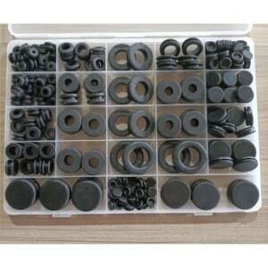 케이블그로밋 200개 고무 그로밋 블랭킹 클로즈드 블라인드 세트 다양한