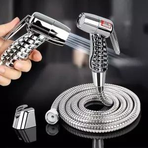 메탈호스2m미니건세트 크롬미니건세트 공공장소 욕실스프레이건