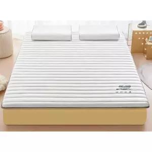 돌침대 라텍스매트리스 90x200 미색 침구 차박 침대매트 얇은매트