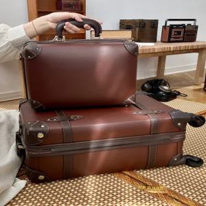 여행 캐리어 엔틱 여행가방 비행기 클래식 트롤리 여행용 가방 레트로