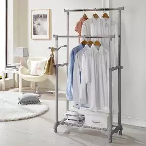 왕자 뉴 이동식 조절 선반 행거 옷걸이