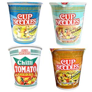 니씬 컵누들 4종 모음 씨푸드맛 오리지널 커리 스파이시 칠리토마토 / 닛신