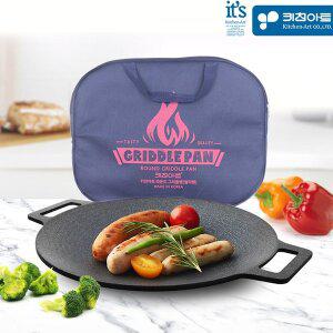 키친아트 라운드 가마 그리들팬(가방포함) 33cm