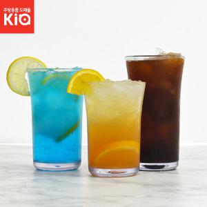 키오 트라이탄 나팔컵 아이스커피 홈카페 디저트 젖병소재 음료 투명 주스 아메리카노