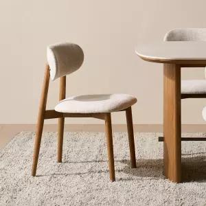 리바트 이니스 가죽/패브릭 식탁의자