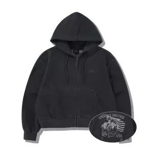 [지프]JQ1TZF015 여성전용  25년 다크그레이 피그먼트 크롭 후드집업 A_SC